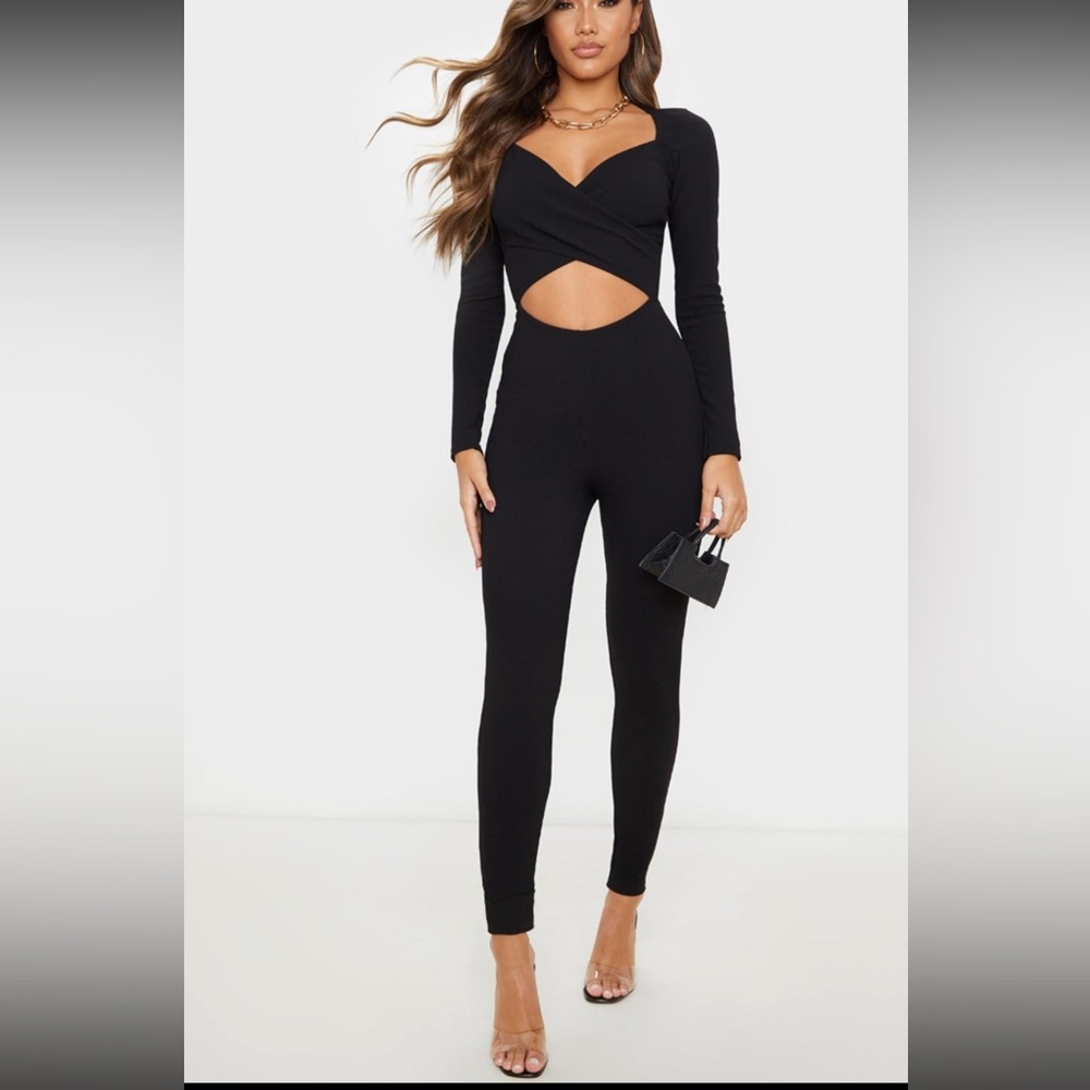 Black long sleeve jumpsuit